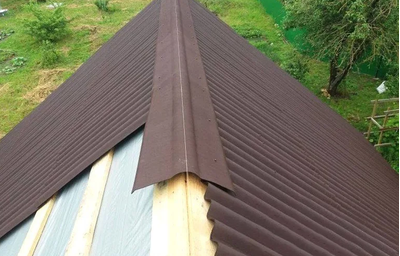 Конёк  для ондулина 1м*0,36м коричневый