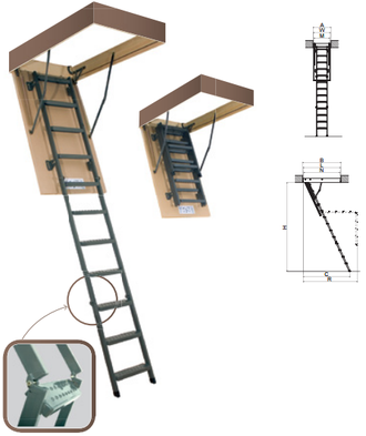 Металлическая чердачная лестница LMS
