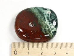 Гелиотроп, полировка плоская, Индия (35*35*8 мм, 19 г) №35497