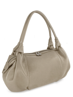 (АРТИКУЛ: 9631/52) СУМКА ЖЕНСКАЯ, СРЕДНЕГО РАЗМЕРА, НАТУРАЛЬНАЯ КОЖА, БЕЖЕВО-СЕРАЯ