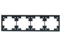 Рамка четверная стандарт, черный сатин Rikett - 35840 MB