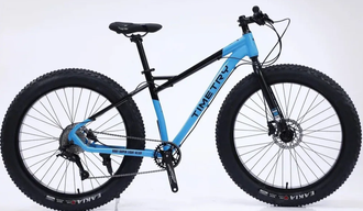 Велосипед Фэтбайк Timetry TT091, 9ск  26"х4 черно-синий, рама 17"