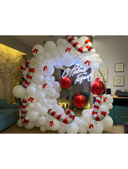 ФОТОЗОНА ИЗ ШАРОВ "СКАЗОЧНЫЙ НОВЫЙ ГОД"