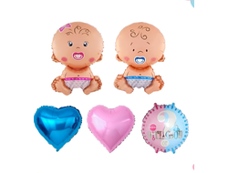 Сет  воздушных шаров на определение пола ребенка 5шт в наборе