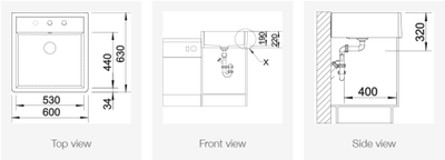 Мойка Blanco PANOR с 2-мя отверстиями