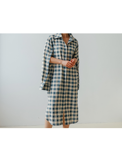 Платье-рубашка из итальянской вискозы с разрезами