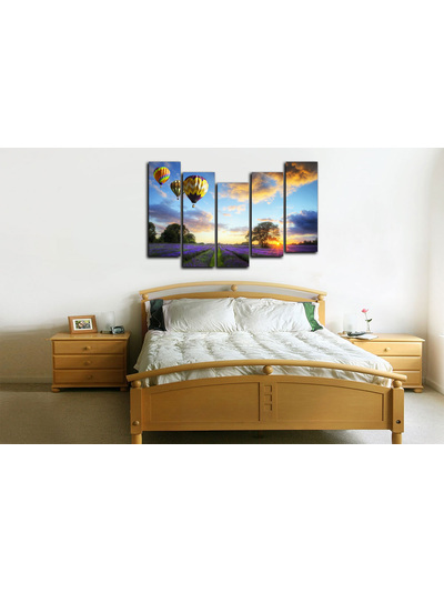 Модульная картина "Закат в полете"