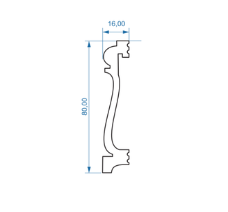 Плинтус - "Scuola 80" (80*16*2000мм)