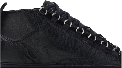 Зимние кеды Balenciaga Arena High Shiny Black Winter купить в Москве