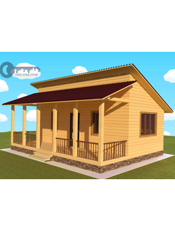 Д-05 ДАЧНЫЙ ДОМ ИЗ БРУСА: ГАБАРИТНЫЕ РАЗМЕРЫ: (6Х8М), ОБЩАЯ ПЛОЩАДЬ: 48М²