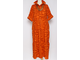Платье - рубашка "ЯРУСЫ ОРНАМЕНТ" оранжевое р.46-50