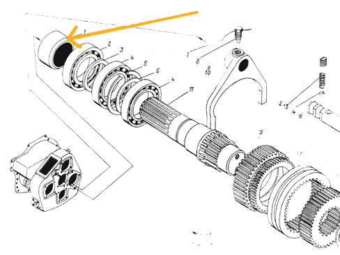 Втулка У20104А-34.00.024 (первичного вала)