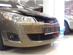 Защита радиатора Chery Bonus 2011-2014/Chery Very 2011-2014 black
