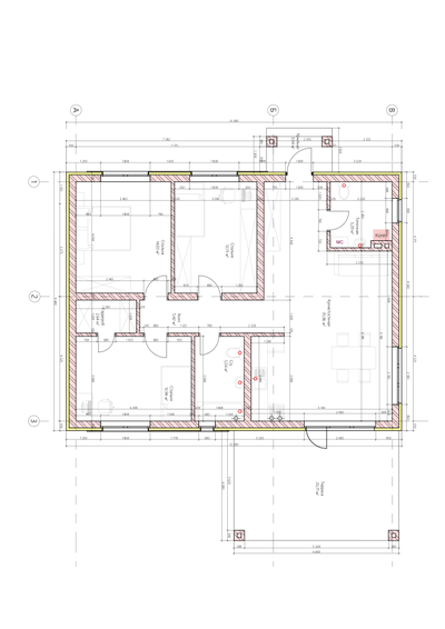 Одноэтажный дом с 3 спальнями 93.88м² с террасой 27.25м2 (S34)