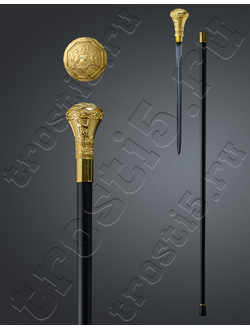 Эксклюзивная  трость ручной работы с клинком "Держава Gold"