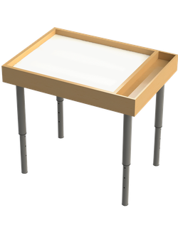 Столик на ножках для рисования песком РАДУГА с белой подсветкой, с отсеком (кармашком) для песка