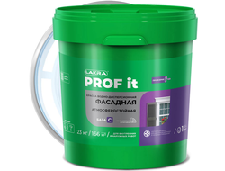 Краска фасадная акриловая атмосферостойкая ЛАКРА PROF IT Бесцветная база С 23 кг
