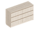 Комод ВЕЛЕС с 6 ящиками (1200/1400х400х770)  (2 цвета на выбор)