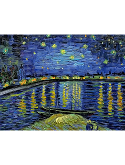 Алмазная картина (мозаика) &quot;Звёздная ночь над Ронои?. Ван-Гог&quot; 40*50/50*60 см