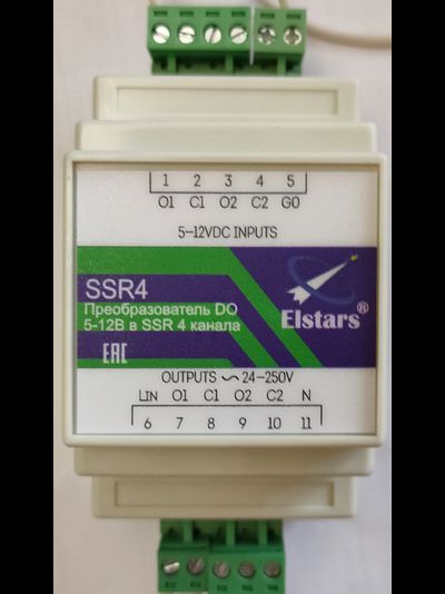 Модуль 4-х канального твердотельного реле SSR4