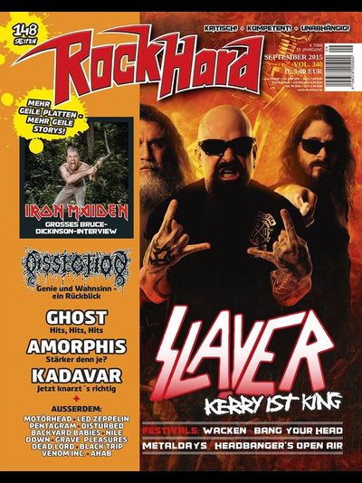 Rock Hard Magazine September 2015 Slayer, Ghost Inside, Немецкие журналы в России, Intpressshop