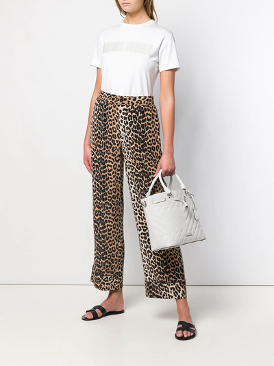 Стеганая сумка-тоут женская Michael Kors белая