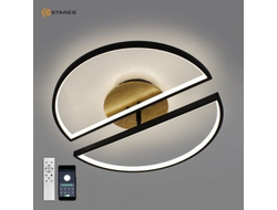 Estares светильник люстра св/д управл. WOODY 75W (7500lm) 2K-4K-6K 500X135 пульт черн.IP20