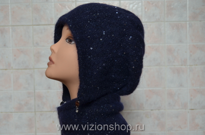 вязаная шапка капор для женщин и шарф Италия визио