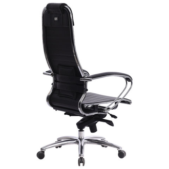 Кресло офисное МЕТТА "SAMURAI" K-1, кожа, черное