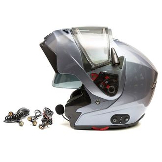 Снегоходный шлем модуляр G-339 SNOW GREY MET BLUETOOTH низкая цена
