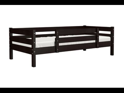 ГЛОРИЯ кровать одинарная Орех Тёмный с бортиком (Бравомебель)