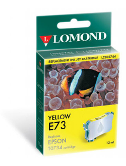 Картридж для принтера Epson, Lomonnd E73 Yellow, Желтый, 12мл, Пигментные чернила