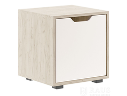 Детская БУКВА - Модуль с ящиком для стеллажа / Дуб Крафт Белый / Белый Софт