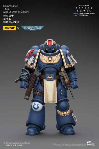 Тит, лейтенант Ультрамаринов (Warhammer 40K) - КОЛЛЕКЦИОННАЯ ФИГУРКА 1/18 Ultramarines Titus with Laurels of Victory (JT02779) - JOYTOY