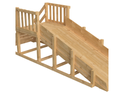 Зимняя деревянная заливная горка Выше Всех Ледянка