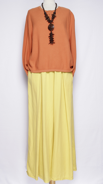 Брюки палаццо "ШТАПЕЛЬ" графит, чёрные, джинс, желтые до р.56