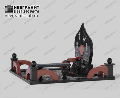 Двойные памятники на могилу 2