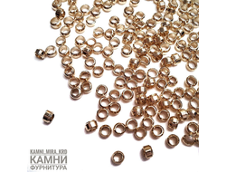 Кримпы 1,8-2 мм, цвет холодное золото, цена за набор