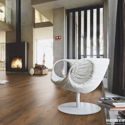 Ламинат MEISTER 6377 Дуб Кимзе коричневый в интерьере