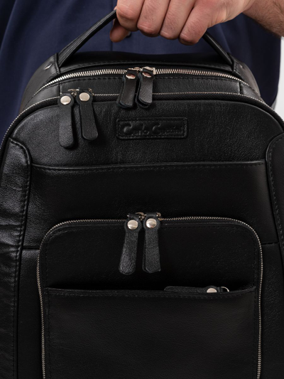 Кожаный рюкзак Monfestino black (арт. 3034-01)