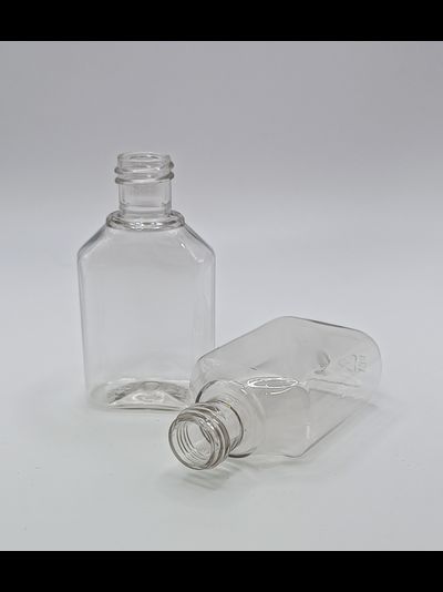 Флакон ПЭТ 50мл/18мм, плоский ФТ, прозрачный, арт. 1271