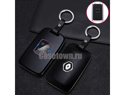 Чёрный чехол на ключ карту Renault Kaptur, Arkana, Koleos