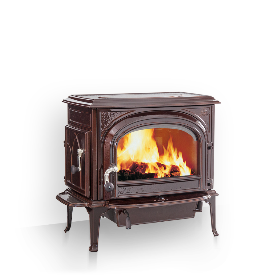 Каминная печь с дожигом Jotul F500.2 SE BRM будет хорошо отапливать дровяной дом