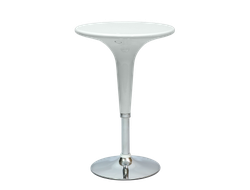 Стол Barneo T-1 барный ABS, высота 71-91 см, D-61 см белый купить в Севастополе