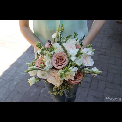 Букет невесты &amp; Бутоньерка № 1328