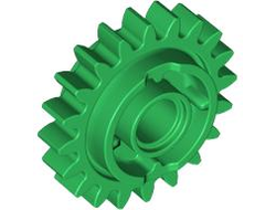 Technic, Gear 20 Tooth with Clutch on Both Sides, Green (81346 / 6391159)