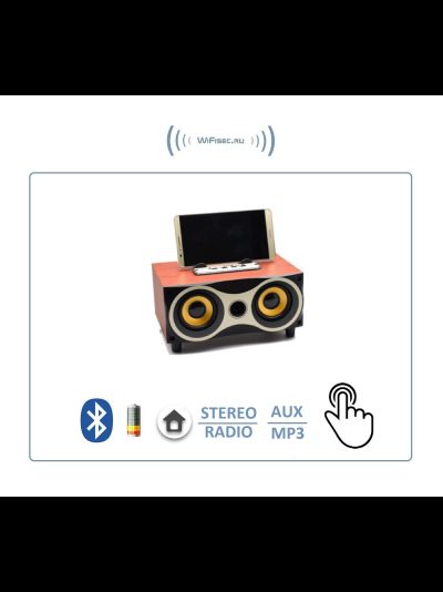 Bluetooth колонка СТЕРЕО, радио FM, с аккумулятором, для использования в помещении