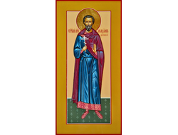 Максим Кизический, святой мученик. Рукописная мерная икона.
