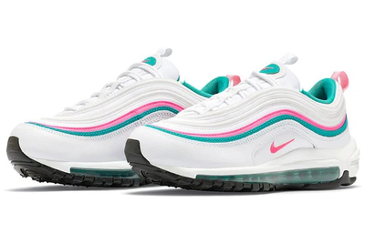 купить спортивные женские кроссовки Nike Air Max Womens 97 'White Pink Turbo Green' DC5223-100