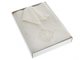 Набор столового белья из льна: белая квадратная скатерть 140 см и салфетки с вышивкой